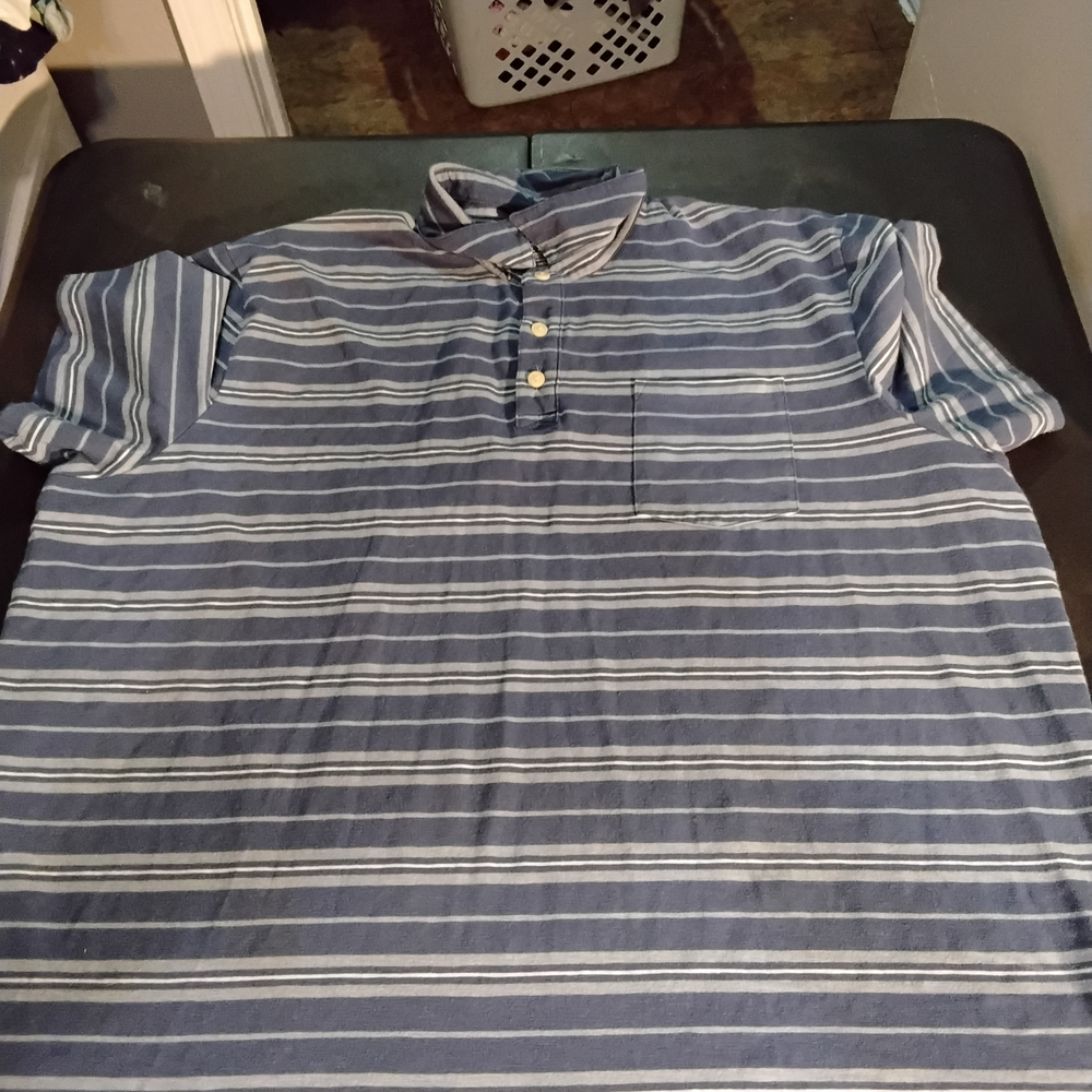 L.L. Bean Blue Striped Men's Shirt